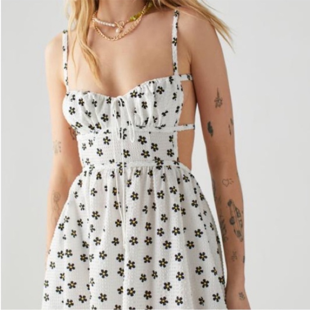 For Love & Lemons Brenda Midi Dress NWT XL Floral Cottagecore Romantic - Picture 7 of 9